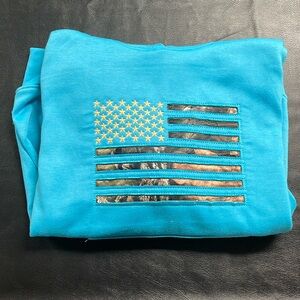 Mossy Oak American Flag Pullover Hoodie